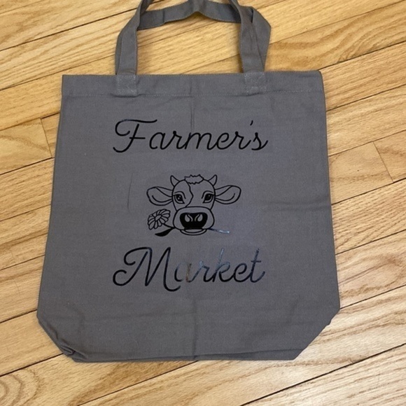 Hand crafted oversized Farmer’s Market canvas tote - Picture 1 of 4